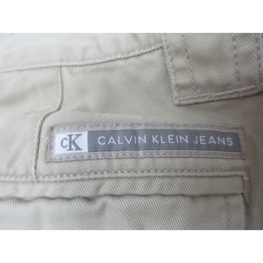 Calvin Klein Jeans GI Chino Cargo Pants Mens 36x30 Khaki Cotton Utility Workwear